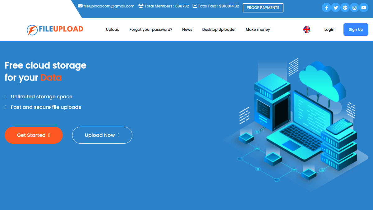File-Upload.org website screenshot