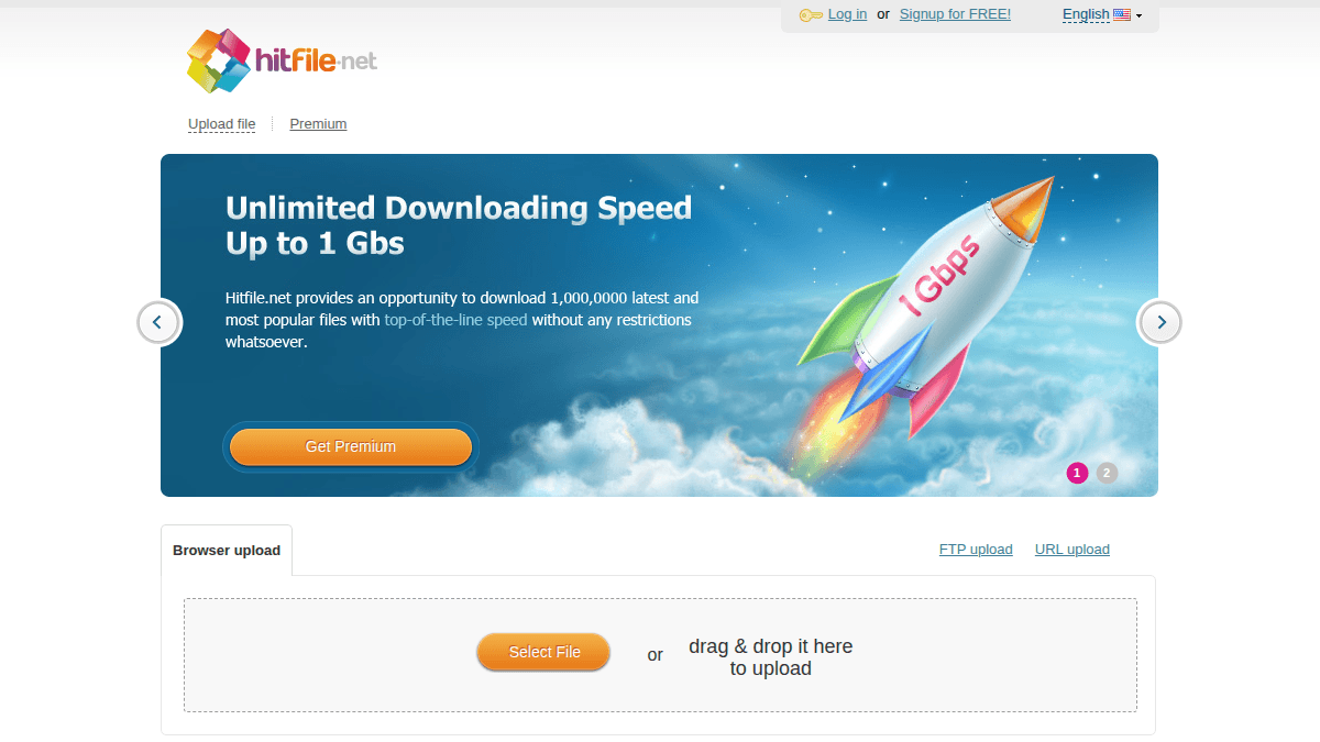 Hitfile.net website screenshot