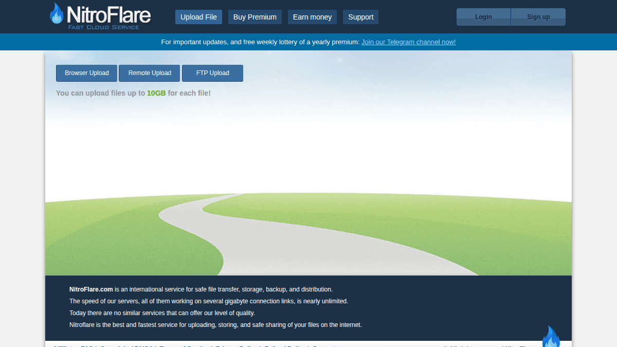 NitroFlare.com website screenshot